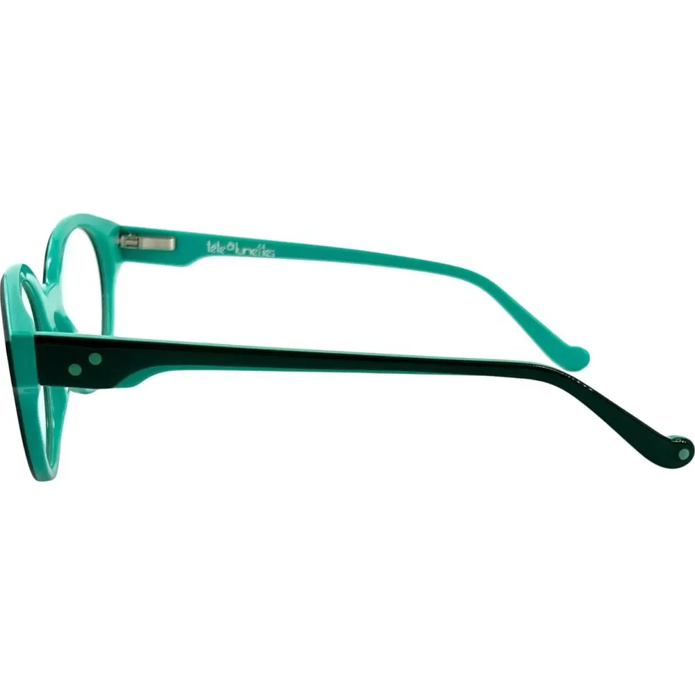 Tete A Lunettes 20+13=33 Girls Plastic Eyeglass Frame 1020 Green